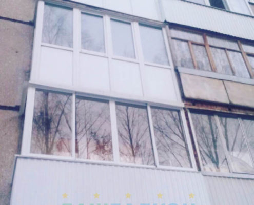 остекление лоджии окнами из пластика в квартире